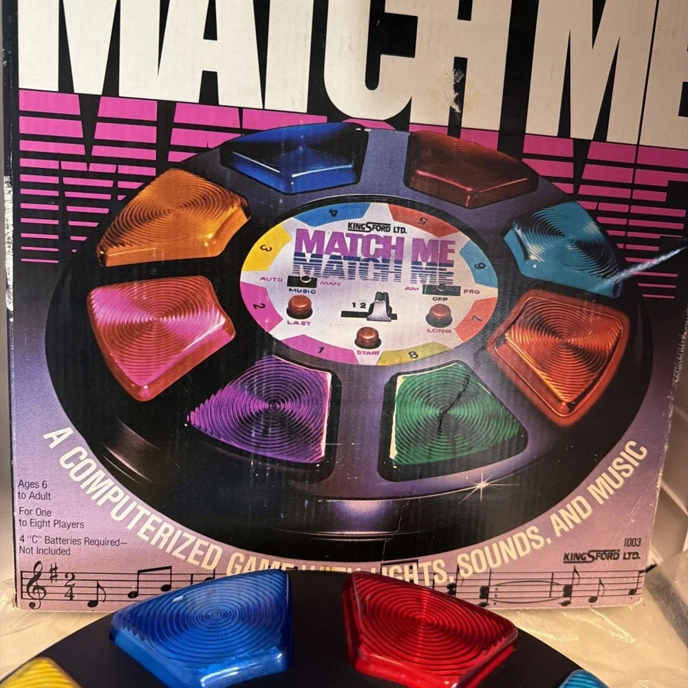 1979 Kingsford Match Me Computerized Game of Lights Sounds & Music w/ Box WORKS